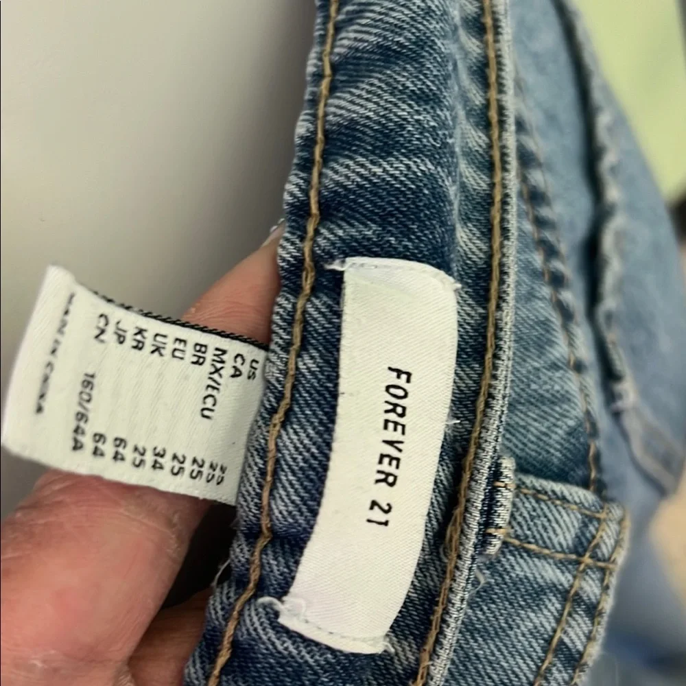 Forever 21 Blue Straight Leg Jeans Classic Style